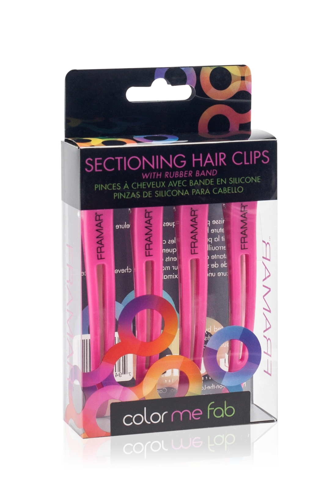 Framar Hajcsipesz gumiszalaggal 4db pink (Super Sectioners Pink) (SKU:91000) főképe